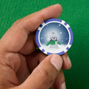 SlipperyJoe's bezaubernder Weihnachts-Schneemann-C Pokerchips
