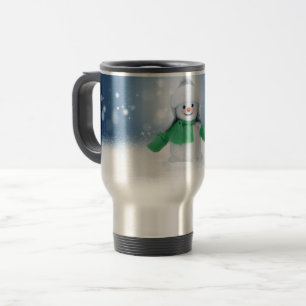 SlipperyJoe's bezaubernder Weihnachts-Schneemann-C Reisebecher