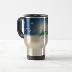 SlipperyJoe's bezaubernder Weihnachts-Schneemann-C Reisebecher