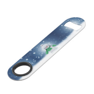 SlipperyJoe's bezaubernder Weihnachts-Schneemann-C Speed Flaschenöffner