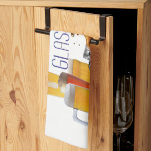 SlipperyJoe's Biergläser Pilsner Gläser Steine Geschirrtuch