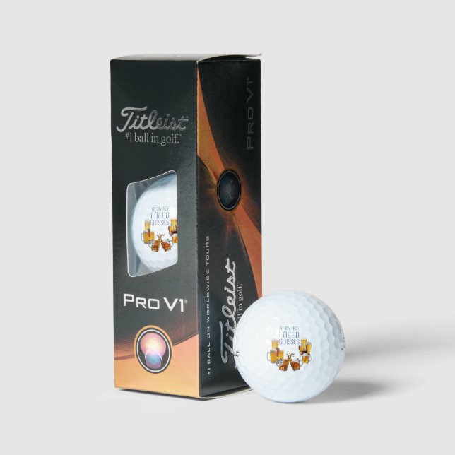 SlipperyJoe's Biergläser Pilsner Gläser Steine Golfball (Verpackung)