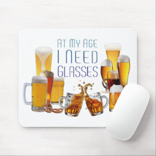 SlipperyJoe's Biergläser Pilsner Gläser Steine Mousepad
