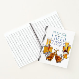 SlipperyJoe's Biergläser Pilsnergläser Krüge  Notizbuch