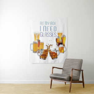 SlipperyJoe's Biergläser Pilsnergläser Krüge Wandteppich