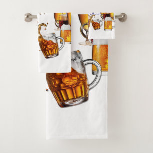 SlipperyJoe's Biergläser Pilsnergläser Steinkrüge Badhandtuch Set