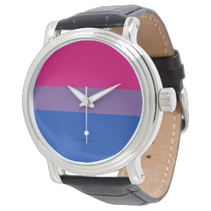 SlipperyJoe's Bisexual Pride Flag Lavendel-pink bl Armbanduhr