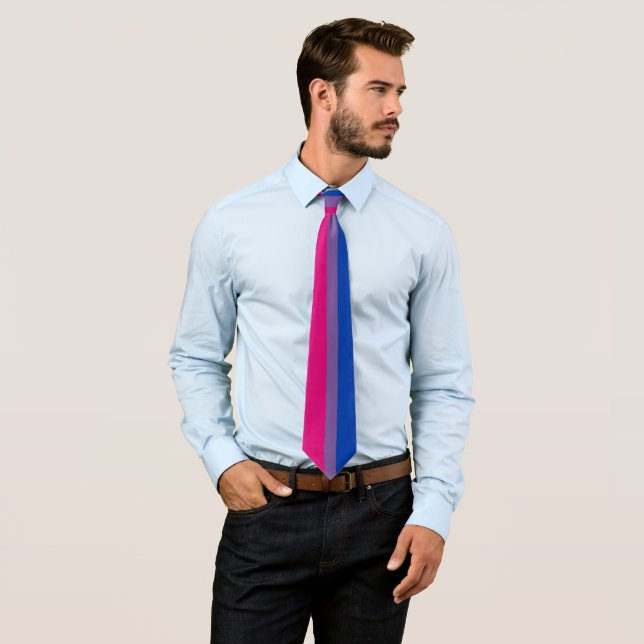 SlipperyJoe's Bisexual Pride Flag Lavendel-pink bl Krawatte (Beispiel)