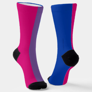 SlipperyJoe's Bisexual Pride Flag Lavendel-pink bl Socken