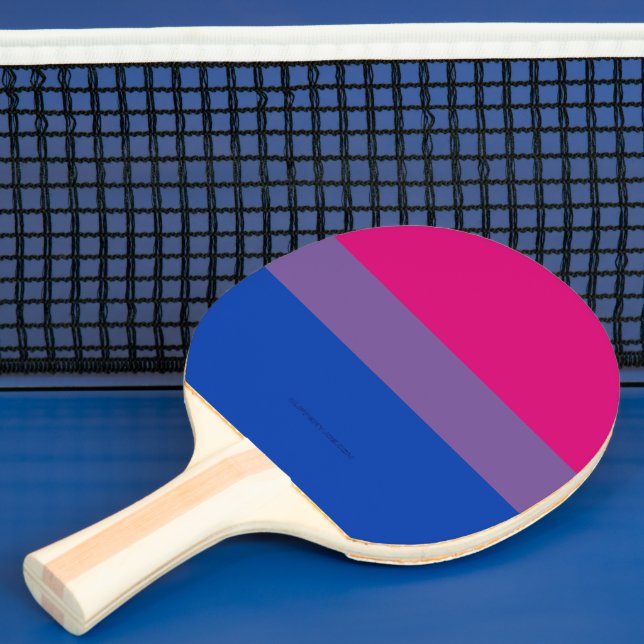 SlipperyJoe's Bisexual Pride Flag Lavendel-pink bl Tischtennis Schläger (InSitu)