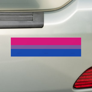 SlipperyJoe's Bisexuellen-Stolzflagge Farben Magen Autoaufkleber