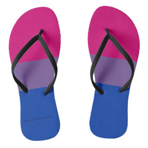 SlipperyJoe's Bisexuellen-Stolzflagge Farben magen Flip Flops
