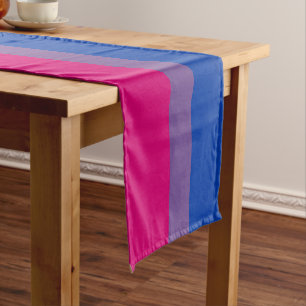 SlipperyJoe's Bisexuellen-Stolzflagge Farben magen Kurzer Tischläufer