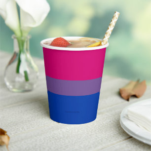 SlipperyJoe's Bisexuellen-Stolzflagge Farben magen Pappbecher
