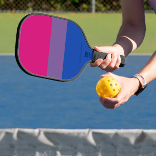 SlipperyJoe's Bisexuellen-Stolzflagge Farben Magen Pickleball Schläger