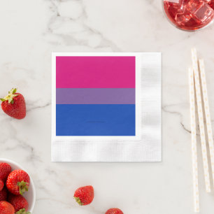 SlipperyJoe's Bisexuellen-Stolzflagge Farben magen Serviette