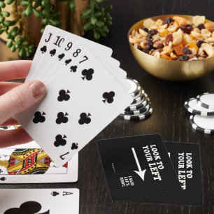 SlipperyJoe's Blick nach links dicke geometrische Spielkarten