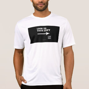 SlipperyJoe's Blick nach links dicke geometrische T-Shirt