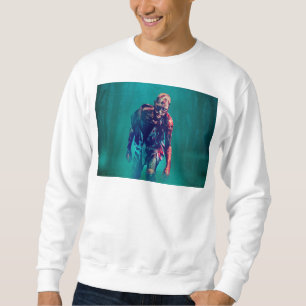 SlipperyJoe's blutiger Zombie-Wald Halloween-Nebel Sweatshirt