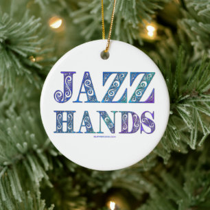 SlipperyJoe's Broadway-Musical Jazz Hands queere C Keramik Ornament