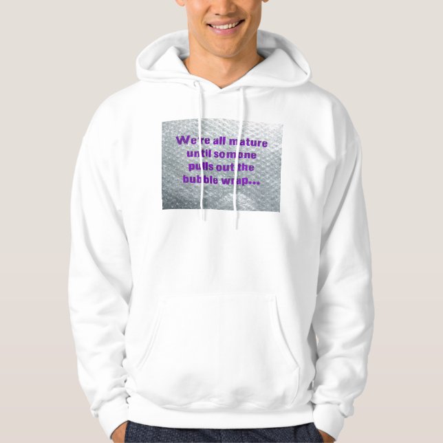 SlipperyJoe's Bubble Wrap popping lustiges Sprichw Hoodie (Vorderseite)