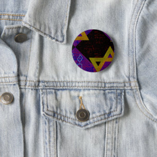 SlipperyJoe's Chanukka-themed Bild golden gelb  Button