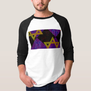 SlipperyJoe's Chanukka-themed Bild golden gelb T-Shirt