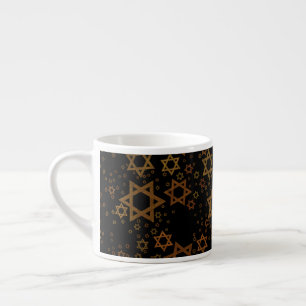 SlipperyJoe's Chanukka-themed Star David künstleri Espressotasse