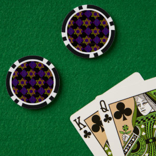 SlipperyJoe's Chanukka-Themenbild golden gelb  Pokerchips