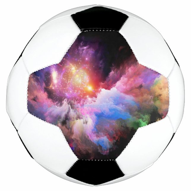SlipperyJoe's Cloud-Artwork abstrakte, lebendige S Fußball (Vorderseite)
