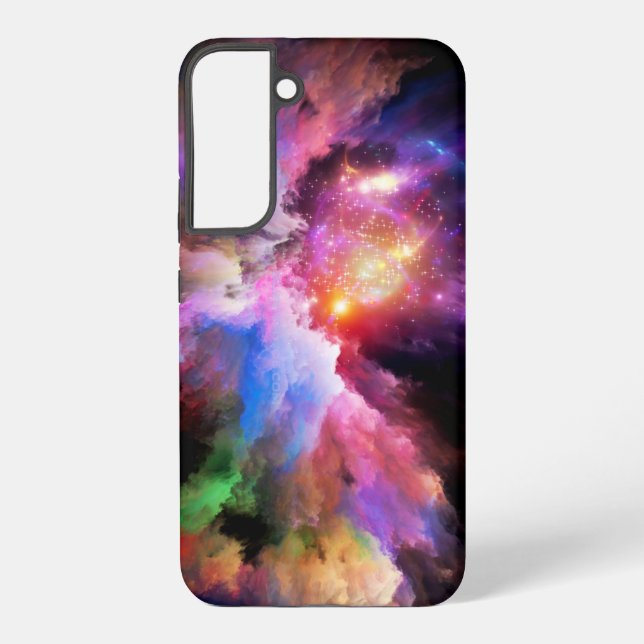 SlipperyJoe's Cloud-Artwork abstrakte, lebendige S Samsung Galaxy Hülle (Rückseite)