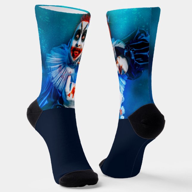 SlipperyJoe's Clown-Outfit Happy Halloween Blut k Socken (Gewinkelt)