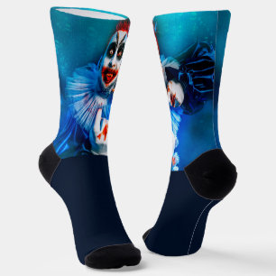 SlipperyJoe's Clowns-Kostüm Frohes Halloween Blut Socken