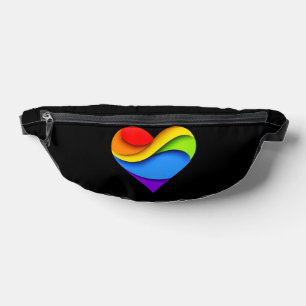 SlipperyJoe's cœur en forme arc-en-ciel rouge oran