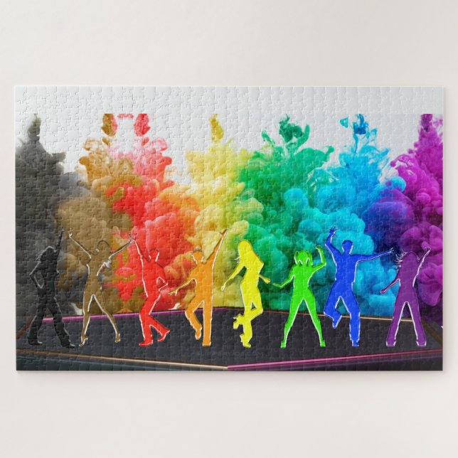 SlipperyJoe's Dancing Pride Shadows Gay-Geschenke  (Horizontal)