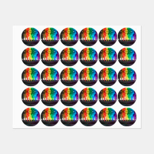 SlipperyJoe's Dancing Pride Shadows Gay-Geschenke Etiketten