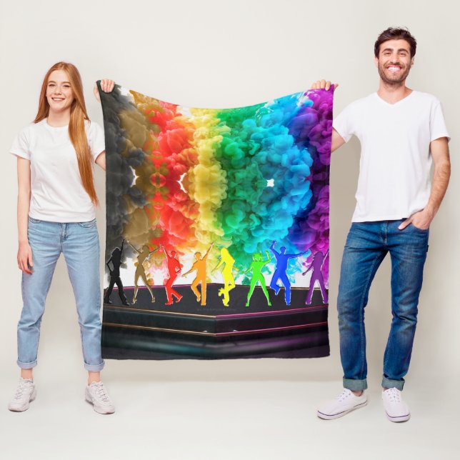 SlipperyJoe's Dancing Pride Shadows Gay-Geschenke  Fleecedecke (Beispiel)