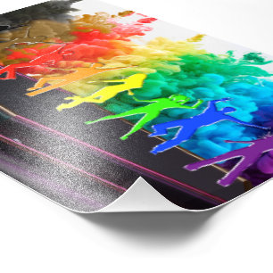 SlipperyJoe's Dancing Pride Shadows Gay-Geschenke Fotodruck
