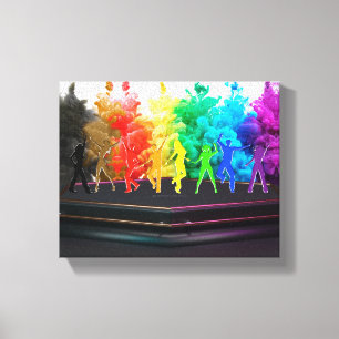 SlipperyJoe's Dancing Pride Shadows Gay-Geschenke  Leinwanddruck