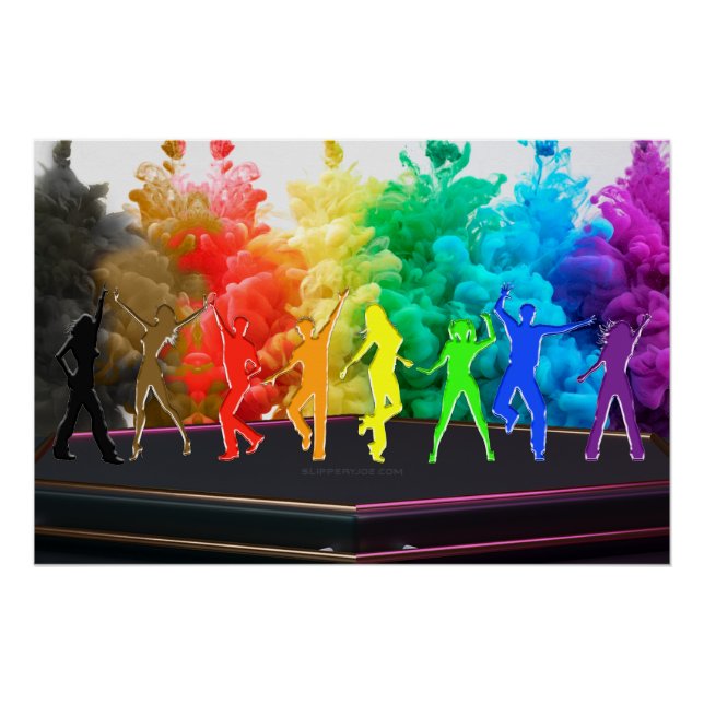 SlipperyJoe's Dancing Pride Shadows Gay-Geschenke  Poster (Vorderseite)