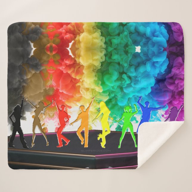 SlipperyJoe's Dancing Pride Shadows Gay-Geschenke  Sherpadecke (Vorderseite (Horizontal))