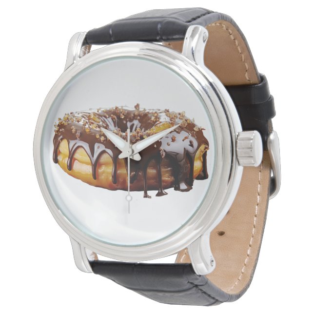 SlipperyJoe's decadent donut covered thick glossy  Armbanduhr (Schrägansicht)