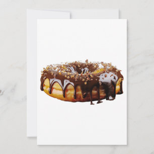 SlipperyJoe's dekadenter Donut, bedeckt mit dicker Feiertagskarte