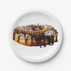 SlipperyJoe's dekadenter Donut, bedeckt mit dicker Pappteller