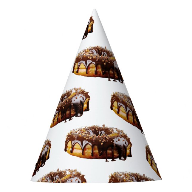 SlipperyJoe's dekadenter Donut, bedeckt mit dicker Partyhütchen (Vorderseite)