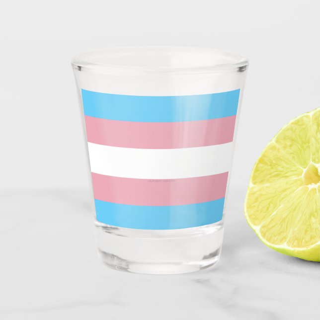 SlipperyJoe's Diversity-Markierung für Transgender Schnapsglas (Vorderseite)