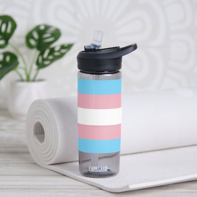 SlipperyJoe's Diversity-Markierung für Transgender Trinkflasche (Yoga)