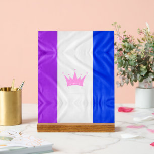 SlipperyJoe's Drag-Culture-Stolzflagge lila Geist Acrylschild