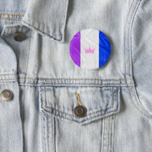 SlipperyJoe's Drag-Culture-Stolzflagge lila Geist Button