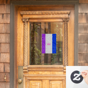 SlipperyJoe's Drag-Culture-Stolzflagge lila Geist Fensteraufkleber